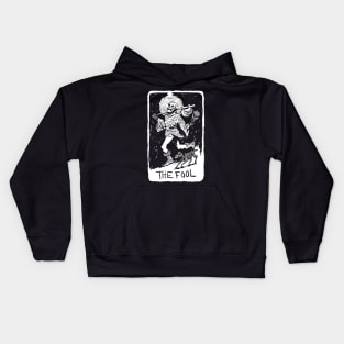 The Fool Skeleton Tarot Card Kids Hoodie